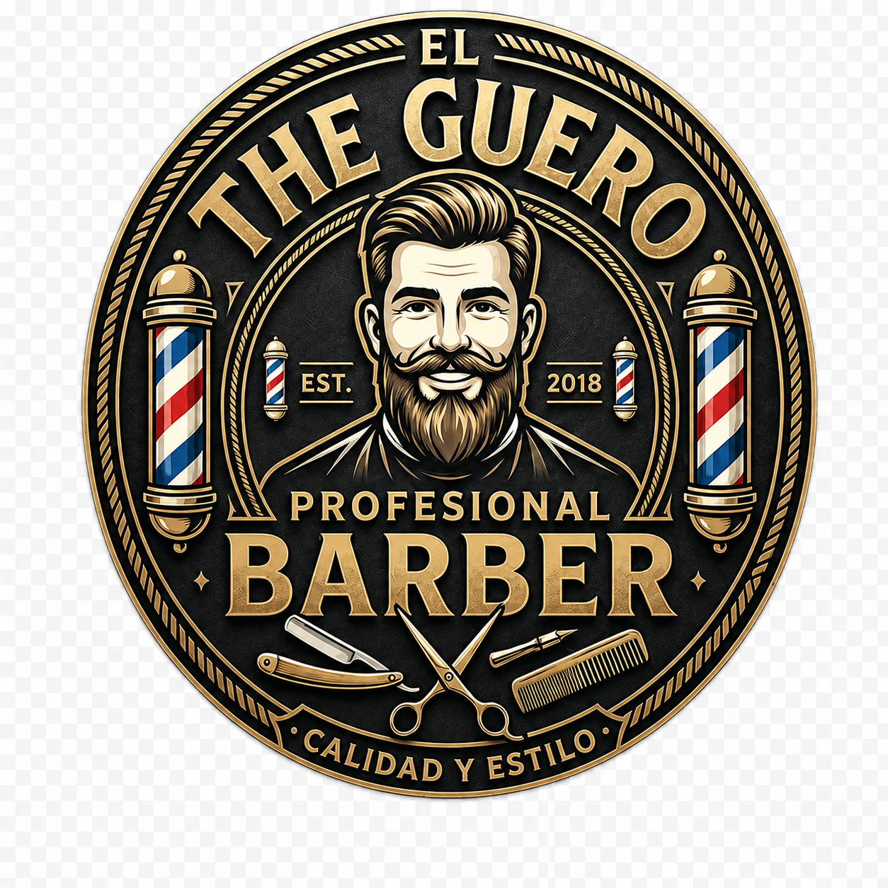 Logo de The guero  barber